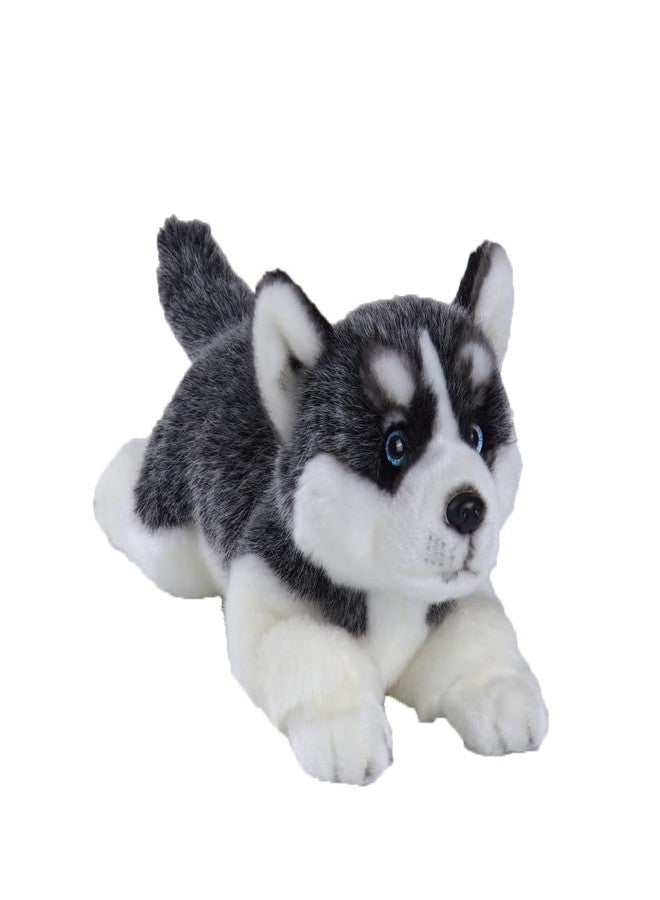 CU-MATE 16" Plush Siberian Husky Dog Toys, Simulation-Realistic & Lifelike Soft Stuffed Animal Dog, Handmade Lying Stuffed Dog Toys, Present Gift for Boys and Girls - Image 3